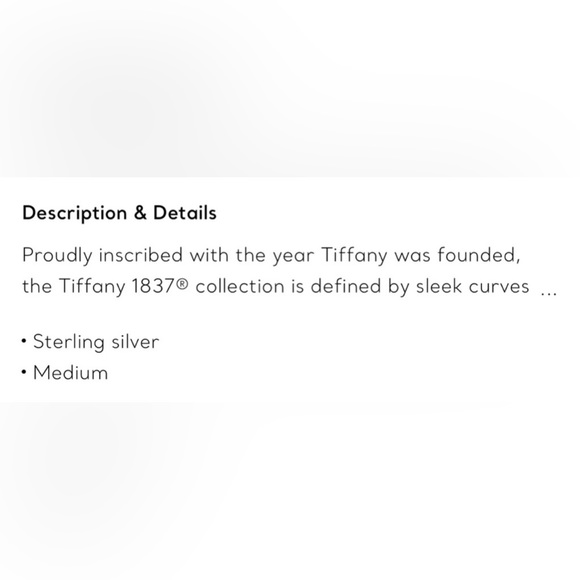 🔥 EUC AUTHENTIC TIFFANY CONCAVE 1837 STERLING SILVER 925 RING SIZE 8.25 - Picture 8 of 8